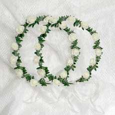 lilydress 玫瑰薄紗花冠 LFC24 2入, 白色