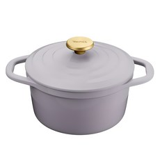 Tefal 特福 IH電磁爐適用Air雙耳鑄鐵鍋 法國薰衣草紫 1個 20cm