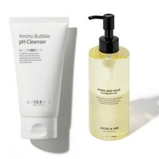 LOOKS&MEII 純淨溫和卸妝油 150ml + 氨基泡泡弱酸性潔面乳 250ml 套組, 1套