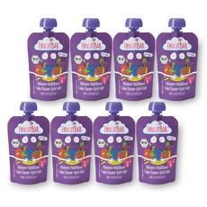 유아용 프루트바 생과일 퓨레, 라즈베리 + 블루베리 + 포도 + 바나나 + 사과 + 오트밀 맛, 100g, 8개