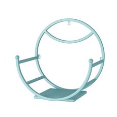 金屬圓形護欄層架 天空藍, 1個