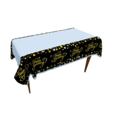 生日派對桌布 金色 132*220cm, 1組, 1組