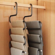 미누네 스텐 바지걸이, 블랙, 2개