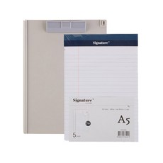 deLi PP 剪貼板 A4 + Legal Pad A5 5p 套組, 隨機發貨（剪貼板），白色（豪華墊）, 1套