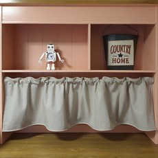 Designsoall 多用途窗幔及遮蔽亞麻窗簾 2入, 香檳灰