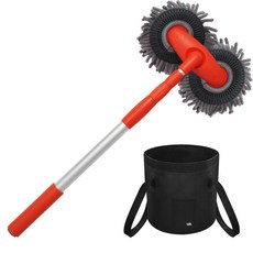 C99雙洗車刷+緊湊型洗車桶套組, 1套
