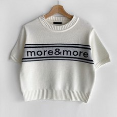 qnigirls 女款More and More字母短袖針織衫