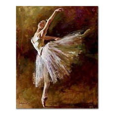 ADICO DIY 繪畫芭蕾舞女演員的跳躍 PFF31 40 x 50cm, 混色