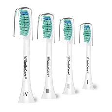 SmileCare 브라운 / 필립스 전동 칫솔 호환용 칫솔모, 4개