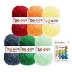 yarna 고흐 수세미 80g x 6p + 도안 B 명화컨셉 세트, 1세트, 6 꽃 피는 정원