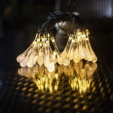 露營戶外樹木裝飾電池式LED燈串 20燈 3m, 黃色, 1個