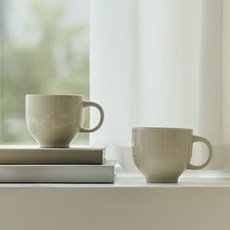 윤도자기 메종오브제 코지 머그 330ml, 오트, 2개