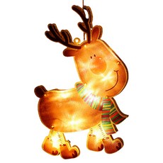 SISEUNDEUSI Quardi 聖誕節 LED 黏貼燈 鹿, 混合顏色, 1個