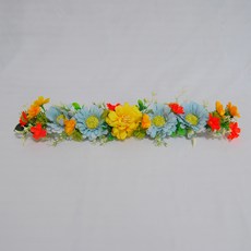 靈骨塔墓碑裝飾用單條人造花 40cm, 山茶花 藍色 菊花