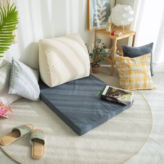 Dranche 扎實記憶棉跪拜坐墊 108拜祈禱坐墊 大型, 純棉 水洗海軍藍