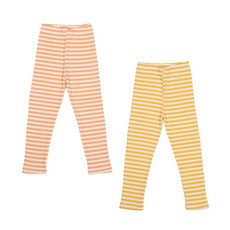 RAINBOW KIDS 孩童條紋內搭褲 2入組