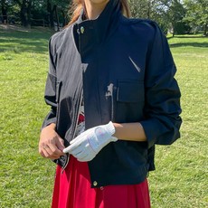 PIPPIN 女款 Golf Daily Denib 高領拼色短款夾克 66163