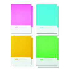 misoro 1000 迷你筆記本 2045 4款 x 2入組, 粉紅色, 天藍色, 黃色, 薄荷綠, 1套