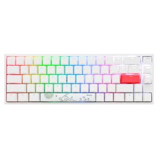 Ducky ONE 2 SF RGB PURE WHITE PBT雙色英文速度銀軸有線鍵盤, 一般型, DKON1967ST, 混色