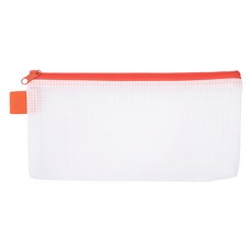 Lan CHYn 連勤牌文具 O PEVA 環保無毒票據夾網袋 LCM-01, 橘色, 1個