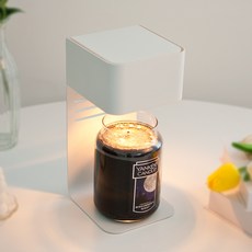 Yankee Candle The Sweet Cafe Candle Warmer 撥盤開關 + 蠟燭大爵士 + 燈泡 2p, 仲夏之夜, 白色