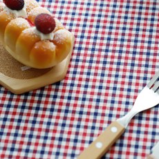 20支色織棉 珍娜布料, 2個, 白紅格紋 1530