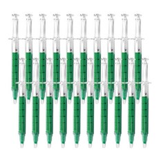 주사기 형광펜, 그린, 20개