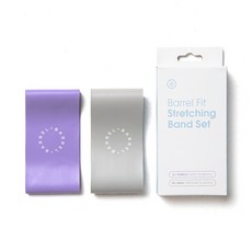 배럴 핏 스트레칭 밴드 미디움 + 라이트 세트 BG9UFAC05WHT, 화이트(미디움), 퍼플(라이트), 1개