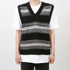 THEACTION 男款Oversize拼色條紋針織背心 T2778