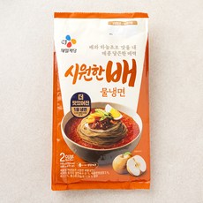 CJ제일제당 매콤달큰 시원한 배물냉면 2인분, 970g, 1개