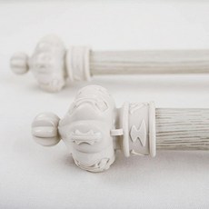 Clemence 復古窗簾桿 25mm, 象牙