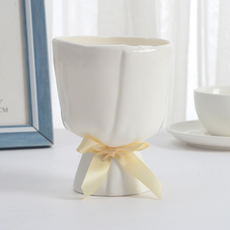 원더나인 귀여운 꽃다발 화분, 02 화이트