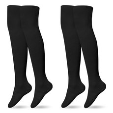 Crocodile 鱷魚 女款高爾夫Lala無緩衝過膝襪 CD214, 黑色, 2個