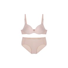 WINKPINK 簡約線條立體感無鋼圈內衣內褲套裝