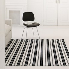 바이빔 플러시 스트라이프 패턴 러그