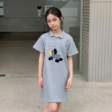 C 斑馬領親子短袖洋裝