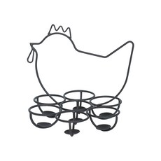 雞造型7格雞蛋收納架, 深棕色