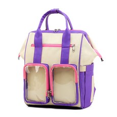 透明口袋設計尿布袋, 紫色