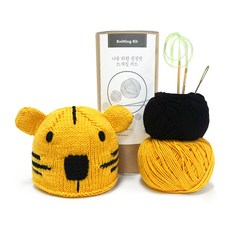 Mellow 寶寶老虎帽編織套組, 1套, 芒果黃