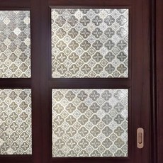 시트메이트 사생활보호 재사용가능 물로만 붙이는 무점착 창문 디자인 시트지, 클리프