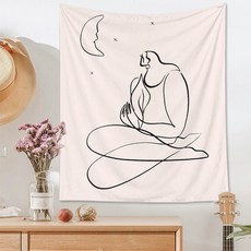 北歐插畫壁掛布海報 厚布 + 夾子 028 GT3001 28, 混合色