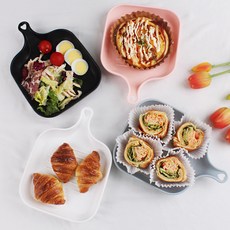 클래스 쁘띠끄 사각 앞접시 4종 세트, 1세트, 접시 4p, 블랙,화이트,그레이,핑크