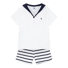 PETIT BATEAU 小帆船 男嬰 Sailor Kara 短袖嬰兒上下套裝