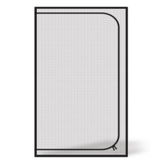 딩동펫 반려동물 지퍼형 방묘문, 블랙, 1개