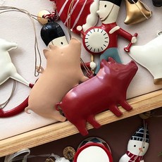 童話感性小豬裝飾品, 隨機出貨, 1個