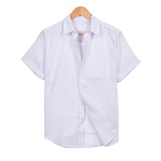 hotcode 男士透氣亞麻短袖襯衫