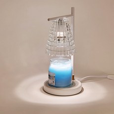 삼성인테리어조명 셀리 크리스탈 유리 캔들 워머, 화이트