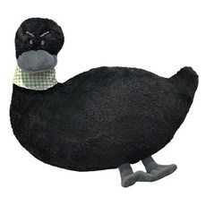 可愛鴨毛絨靠墊 ES033, 黑色的