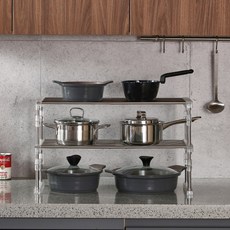 K-LIVING 韓國製 Prime 高度寬度可調廚房層架, 透明