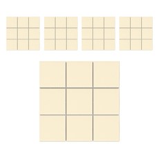 모네스페스 자기질 모자이크 타일 100mm, 아이보리(무광), 5개
